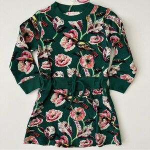 Mim-pi Green Long Sleeve Dress Size 104/4 Y Toddler Girl